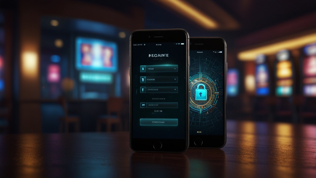 Écran de connexion sécurisé pour Win Bit App sur smartphone